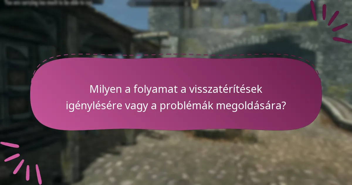 Milyen a folyamat a visszatérítések igénylésére vagy a problémák megoldására?
